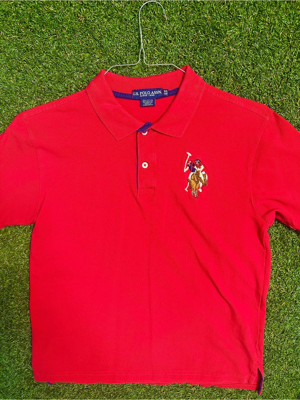 U.S. Polo Assn. Red Short Sleeve Polo with Embroidered Logo
